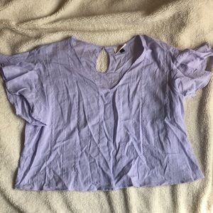 Cropped Lavender Blouse